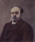 Felix Vallotton Portrait decoratif of Emile Zola Sweden oil painting artist